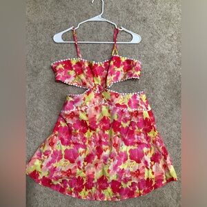 Floral Cutout Dress